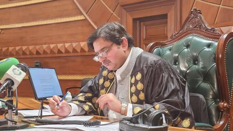 Malik Muhammad Ahmad Khan presiding in the Punjab Assembly